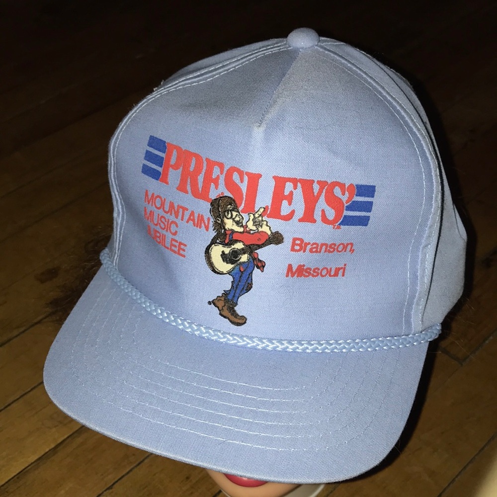 Presleys' Branson Missouri Mountain Music Jubilee Light Blue Trucker Hat